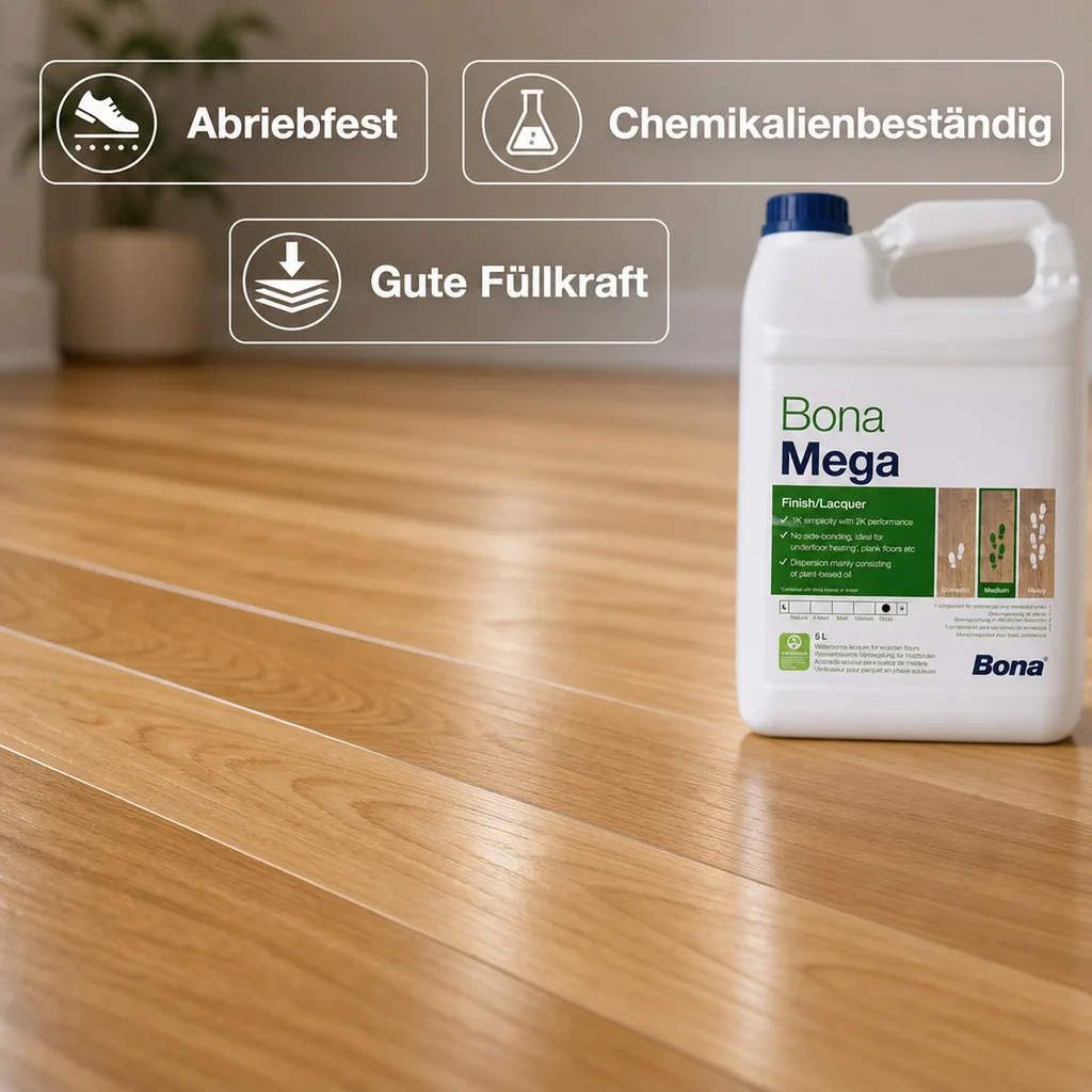 BONA MEGA Parkettlack glänzend 5 Liter