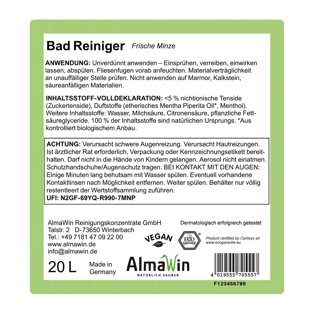 ALMAWIN Badreiniger 20 Liter